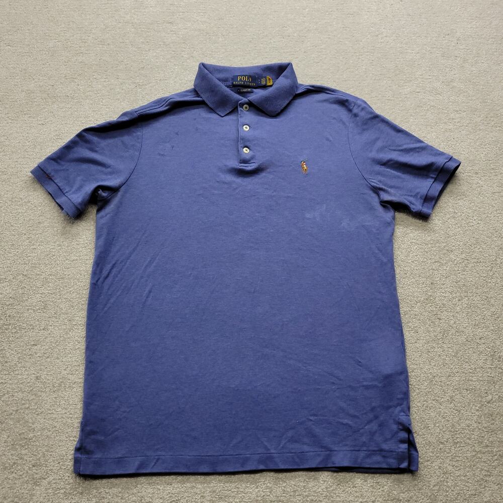 Polo Ralph Lauren Men’s Small Blue Classic Fit Short Sleeve Pony Logo Polo Shirt